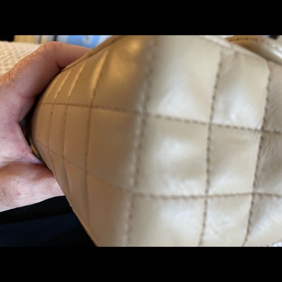 ❌❌SOLD❌❌CHANEL Beige Vintage Choco Bar Small Flap Bag Silver Full Set - Picture 16 of 16